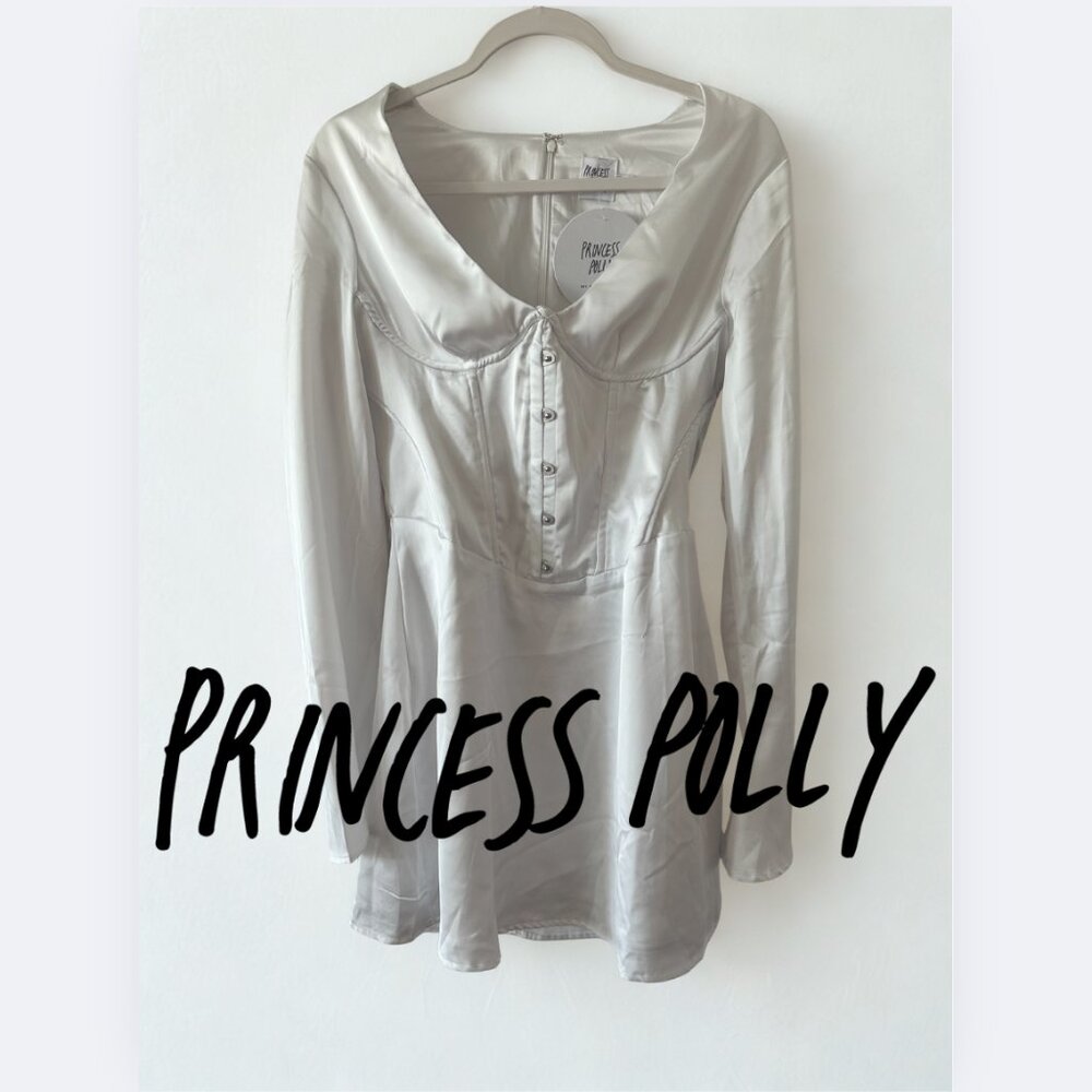 🤍 Princess Polly Gael Satin Corset Mini Dress | Size 8 🤍